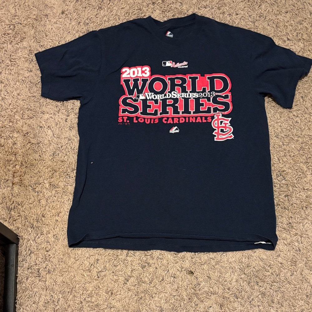 Majestic 2013 MLB St. Louis Cardinals Navy Tee with Logo